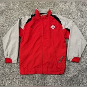 Nike Red and Gray Ohio State Windbreaker Jacket